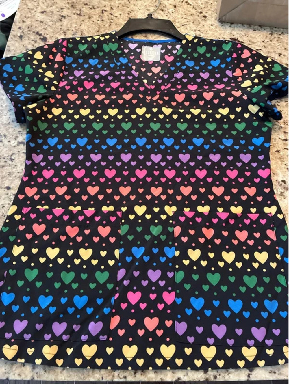 Heart scrub top
